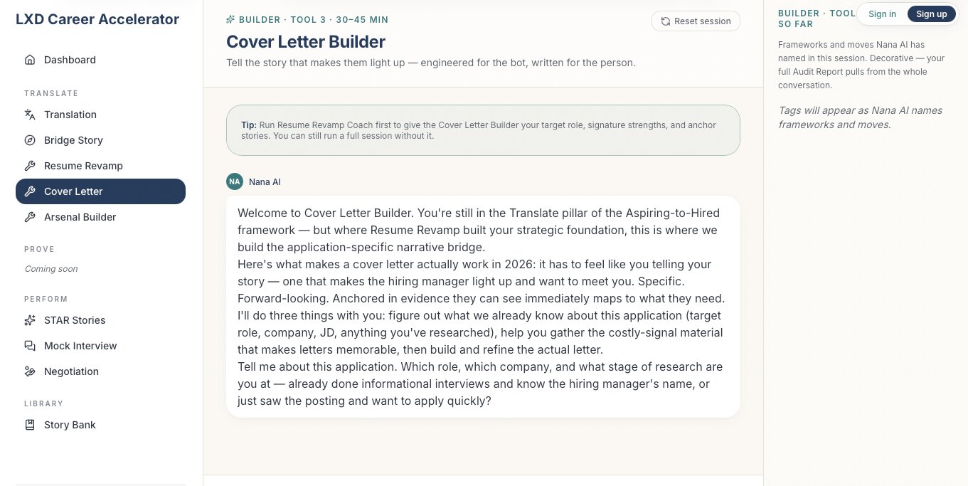 Cover Letter Builder interface preview