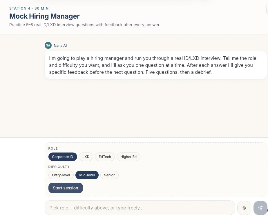 Mock Interview interface preview